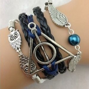 Harry Potter Deathly Hollow Wings Owl  Bracelet